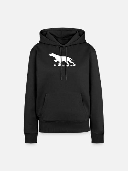 Pointer protruding (white) - Women’s Premium Organic Hoodie - black