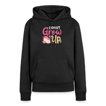 Donuts Donut-Liebhaber - Frauen Premium Bio Hoodie - Schwarz - Vorne - Julia (174cm)