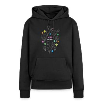 Keep Rising - Women’s Premium Organic Hoodie - black - Front - Julia (174cm)