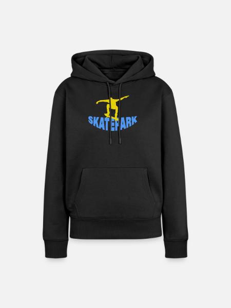 SKATEPARK - Frauen Premium Bio Hoodie - Schwarz
