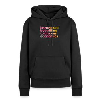 Wirtschaft Wirtschaft Wirtschaft - Frauen Premium Bio Hoodie - Schwarz - Vorne - Julia (174cm)