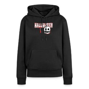 Halloween - Sweat à capuche Premium bio Femme - noir - Devant - Julia (174cm)