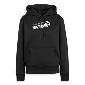 SECTION AGENTS - Women’s Premium Organic Hoodie - black - Front - Julia (174cm)