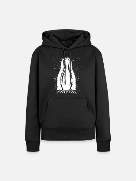 Bowling Pin - Frauen Premium Bio Hoodie - Schwarz