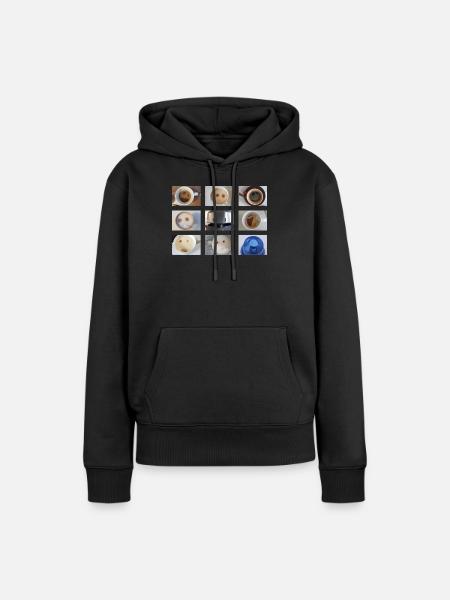 Kaffee Pareidolia - Frauen Premium Bio Hoodie - Schwarz