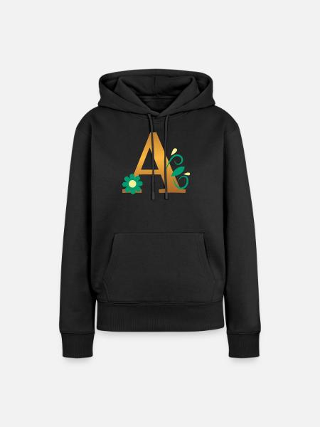 A - Frauen Premium Bio Hoodie - Schwarz