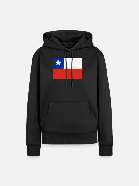Flagge von Chile - Frauen Premium Bio Hoodie - Schwarz