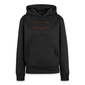 Vous grandissez avec des défis - Sweat à capuche Premium bio Femme - noir - Devant - Julia (174cm)
