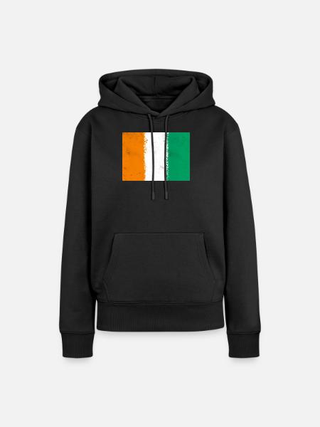 Flagge von Côte d'Ivoire - Frauen Premium Bio Hoodie - Schwarz