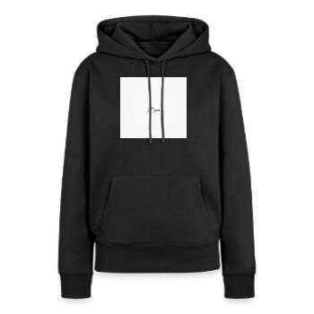 Fettgedrucktes zensiertes Design von Obszönitätserklärungen - Frauen Premium Bio Hoodie - Schwarz - Vorne - Julia (174cm)