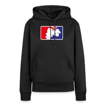 MLW - Major League Weinbau - Frauen Premium Bio Hoodie - Schwarz - Vorne - Julia (174cm)
