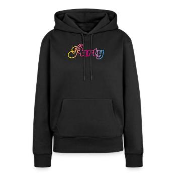 Fête s’épanouit Célébrer Coloré Rainbow Silhouette Fun - Sweat à capuche Premium bio Femme - noir - Devant - Julia (174cm)