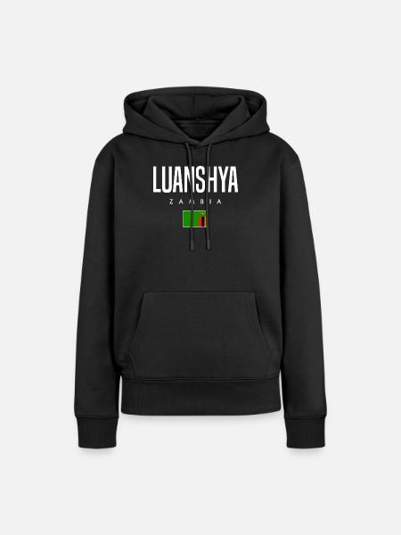 Luanshya Sambia - Frauen Premium Bio Hoodie - Schwarz