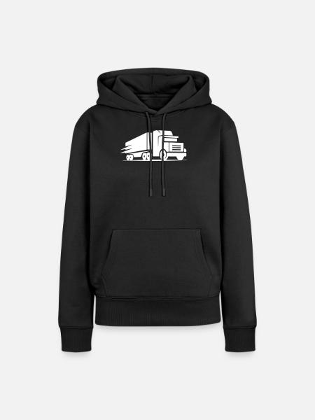 Transporter Lkw Symbol - Frauen Premium Bio Hoodie - Schwarz