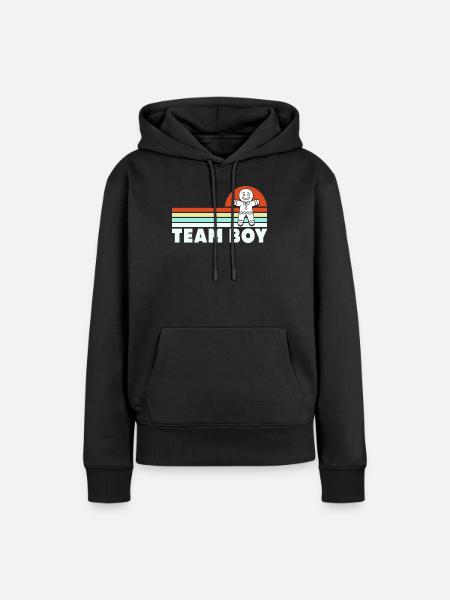 Team Boy Weihnachten - Frauen Premium Bio Hoodie - Schwarz