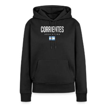 Corrientes Argentinien Argentinier - Frauen Premium Bio Hoodie - Schwarz - Vorne - Julia (174cm)