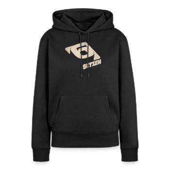 Six paris - Sweat à capuche Premium bio Femme - noir - Devant - Julia (174cm)