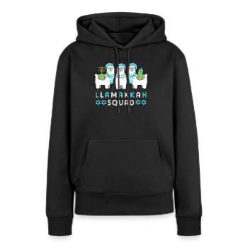Chanukkah Hanukah Hanukkah - Frauen Premium Bio Hoodie - Schwarz - Vorne - Julia (174cm)