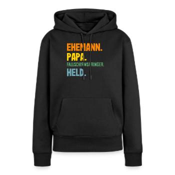Lustiger Fallschirmspringer Adrenalinjunkie Papa - Frauen Premium Bio Hoodie - Schwarz - Vorne - Julia (174cm)
