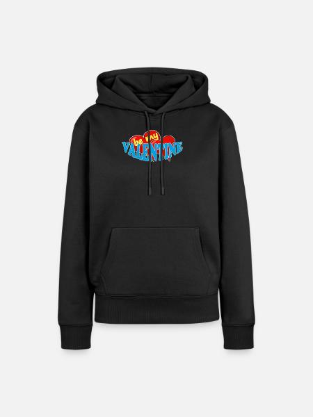 VALENTINE - Frauen Premium Bio Hoodie - Schwarz