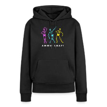 Fracture du bras Fracture osseuse du squelette d’Halloween - Sweat à capuche Premium bio Femme - noir - Devant - Julia (174cm)