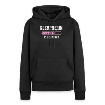 Plumber training 2 year of apprenticeship second year - Women’s Premium Organic Hoodie - black - Front - Julia (174cm)