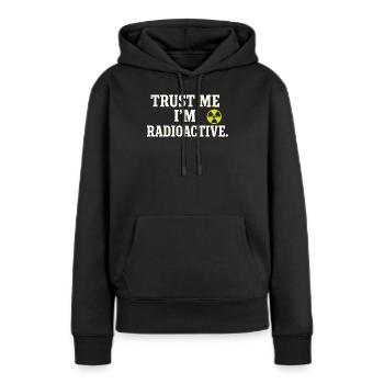 Stolz - Frauen Premium Bio Hoodie - Schwarz - Vorne - Julia (174cm)