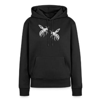 Biene Wespe - Frauen Premium Bio Hoodie - Schwarz - Vorne - Julia (174cm)