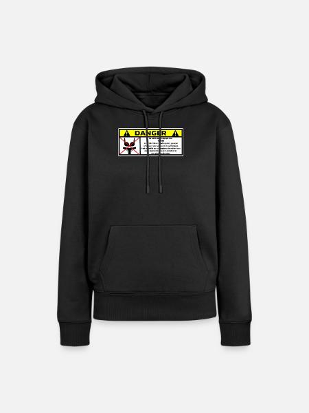 Aufkleber - Frauen Premium Bio Hoodie - Schwarz