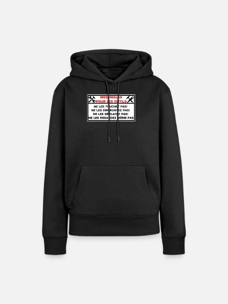 Outils - Sweat à capuche Premium bio Femme - noir