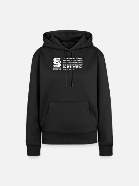 Antidiskriminierung Botschaft - Frauen Premium Bio Hoodie - Schwarz