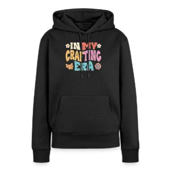 À l’époque de l’artisanat - Sweat à capuche Premium bio Femme - noir - Devant - Julia (174cm)
