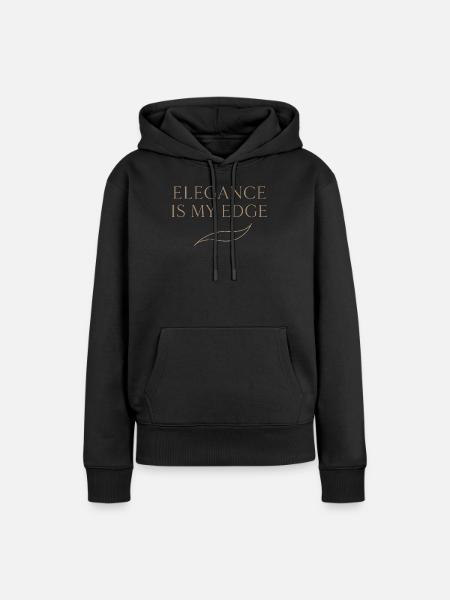 Eleganter Femininer Lebensstil, Sanfte - Frauen Premium Bio Hoodie - Schwarz
