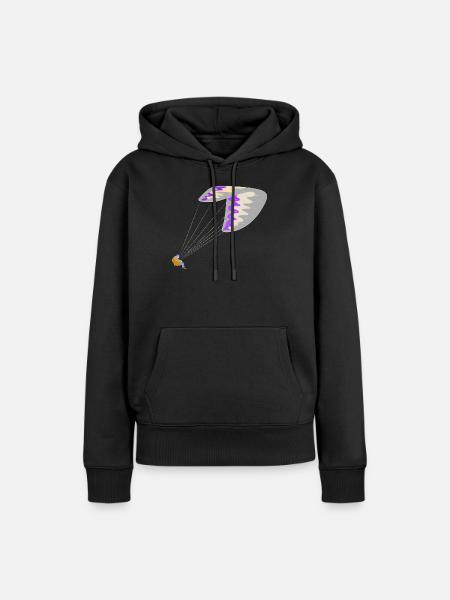Gleitschirm - Frauen Premium Bio Hoodie - Schwarz