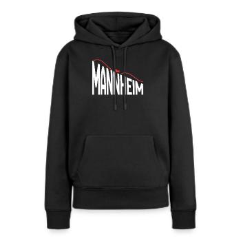 Mannheim - Sweat à capuche Premium bio Femme - noir - Devant - Julia (174cm)
