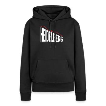 Heidelberg - Sweat à capuche Premium bio Femme - noir - Devant - Julia (174cm)