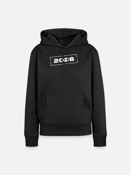 2026 Stempel - Frauen Premium Bio Hoodie - Schwarz