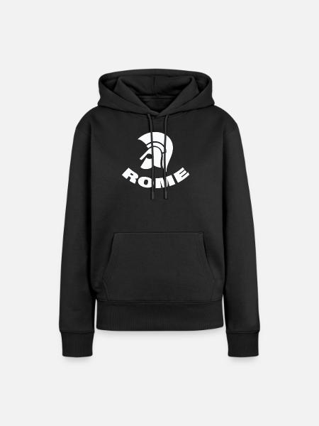 ROME - Frauen Premium Bio Hoodie - Schwarz