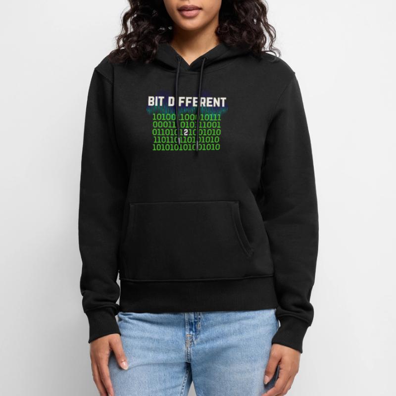Bit Different - Nerdy Binary Error Design Women’s Premium Organic Hoodie