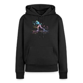 Ski de fond Ski de fond - Sweat à capuche Premium bio Femme - noir - Devant - Julia (174cm)
