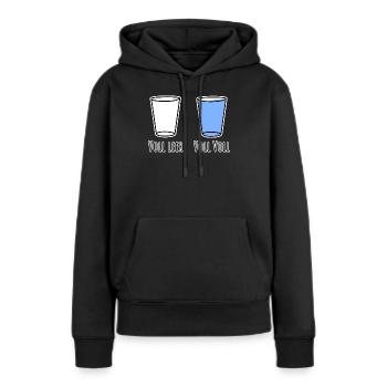 Voll leer und voll voll! Voll Deutsche Sprache! - Frauen Premium Bio Hoodie - Schwarz - Vorne - Julia (174cm)