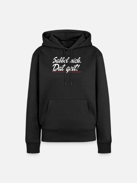 Dat geit - Dame Premium hoodie, økologisk bomuld - sort