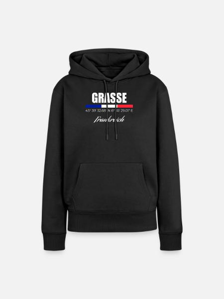 Grasse - Frauen Premium Bio Hoodie - Schwarz