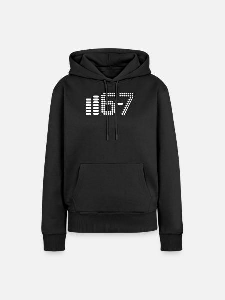 67 - Sweat à capuche Premium bio Femme - noir