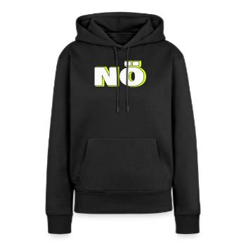 Non - Sweat à capuche Premium bio Femme - noir - Devant - Julia (174cm)