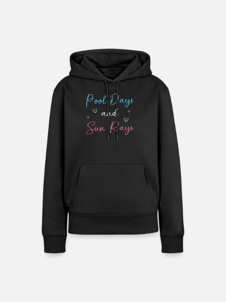 Pool Party - Frauen Premium Bio Hoodie - Schwarz
