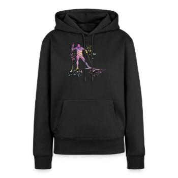 Ski de fond Ski de fond - Sweat à capuche Premium bio Femme - noir - Devant - Julia (174cm)