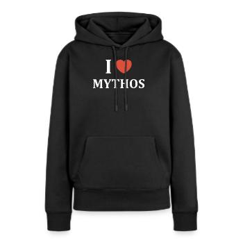 Mythos - Frauen Premium Bio Hoodie - Schwarz - Vorne - Julia (174cm)
