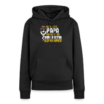 Alles Gute Papa wünscht dir dein bester Schwimmer - Frauen Premium Bio Hoodie - Schwarz - Vorne - Julia (174cm)