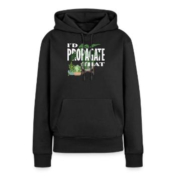 Je propage cette plante amoureuse - Sweat à capuche Premium bio Femme - noir - Devant - Julia (174cm)